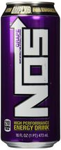NOS Energy Drink, Grape, 16 Fl Oz Pack of 12 Cans - £29.22 GBP