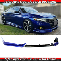  For Honda Accord 2021-2022 Yofer Night Pearl Blue Front Bumper Lip Spli... - $155.00