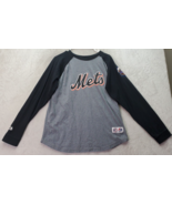 MLB New York Mets Majestic Shirt Baseball Mens 18/20 Gray Wright Logo Cr... - £17.32 GBP
