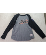 MLB New York Mets Majestic Shirt Baseball Mens 18/20 Gray Wright Logo Cr... - $30.29 CAD