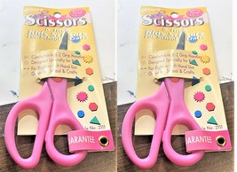 LOT OF 2 Allary Kids Scissors, 5 Inch PINK Pointed Tip - £6.22 GBP