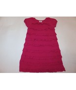 Hanna Andersson ruffled dark pink dress size 130 US 8 EUC - $15.85