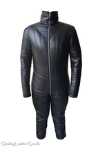 Bespoke Mens Padded Leather Leder Catsuit Overall Bodysuit Jumpsuit Cosplay N 75 - £188.85 GBP