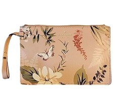 Kate Spade Pink Floral Wallet Clutch Arch Place Mya Botanical Leather Butterfly - £37.68 GBP