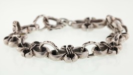 Men&#39;s Gothic Style Sterling Silver Bracelet 9&quot; Long, Biker/Rocker Jewelry - $7,617.03 MXN