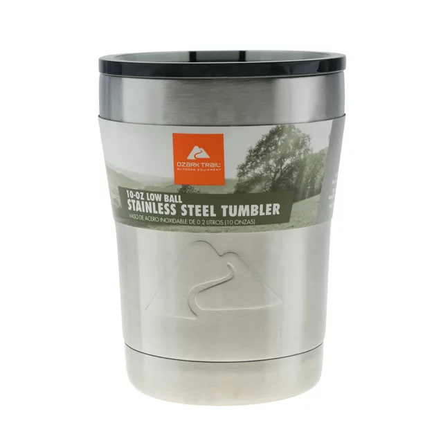Ozark Trail Vacuum Insulated Stainless Steel Lowball Tumbler 10 Oz NEW - £28.62 GBP