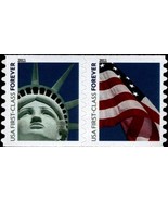 2010 44c Lady Liberty and Flag, Pair Scott 4490-4491 Mint F/VF NH - $5.87