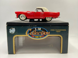 Road Tough 1955 Ford Thunderbird Convertible 1:18 Scale Diecast &#39;55 Car Red - £24.45 GBP
