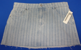 NEW DESIGNER NO BOUNDARIES MID RISE DENIM BLUE SHORT MINI SKIRT SIZE MED... - $26.43
