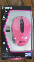 iHome Wireless Desktop Mouse Neon For Windows 10 &amp; Mac Plug N Play Usb N... - $9.08