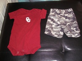 lot of 2 infants Bodysuit &amp; Shorts Boys Sz 6 MOS - £6.38 GBP