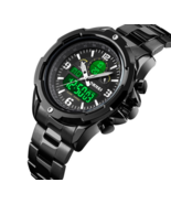 „SKMEI“ Sport-Armbanduhr mit leuchtendem Dual-Display und Stahlband - £12.87 GBP