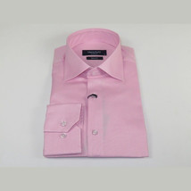 Mens 100% Cotton Oxford Shirt Manschett by Quesste Turkey Slim Fit 4029-02 Pink image 3