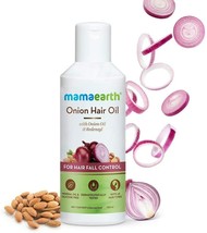 Mamaearth Onion Oil For Hair Regrowth &amp; Hair Fall Control, 150ml, (Pack of 1) - £11.41 GBP