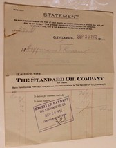 Antique Standard Oil Receipt from September 30 1912 Emphemera  - $12.86