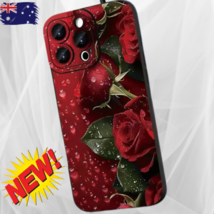 For iPhone 15 Pro Max Valentines Day Red Rose Pattern Shockproof Back Ca... - $114.38 MXN+