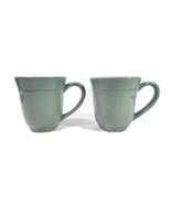 Pottery Barn Cambria Grey Mug Set of 2 Handcrafted 4.25&quot; x 4&quot; in - £13.42 GBP