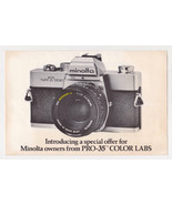 1977 MINOLTA Pro-35 Color Labs Vtg Ad / Envelope - SRT202 - 8. x 5.5&quot; - £12.87 GBP