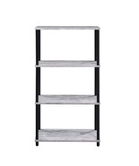 Nypho Bookshelf, Antique White &amp; Black Finish - $129.11 CAD