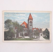 1924 Dayton OH Mckinley Monument &amp; Library Postcard Posted - $9.74