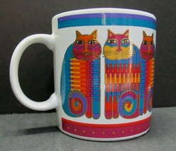 Laurel Burch Rainbow Cat Cousins Coffee Mug 1988 Multi Color Kitty Tea Cup - £7.56 GBP
