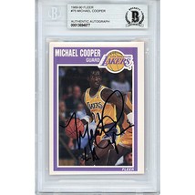 Michael Cooper Los Angeles Lakers Auto 1989 Fleer Beckett Autograph Card Beckett - £79.35 GBP