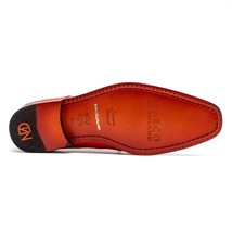 Andretti Genuine Ostrich Leg Dress Derby's Tasseled laces Shoes Orange image 3
