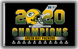 Green Bay Packers Football Flag 90x150cm3x5ft NFC North Division Champions 2020 - $13.95