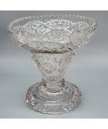 ♻️ Vintage Trifle Centerpiece Pedestal Bowl Vase Lead Crystal 8&quot; Pinwheel - $1,110.23 MXN
