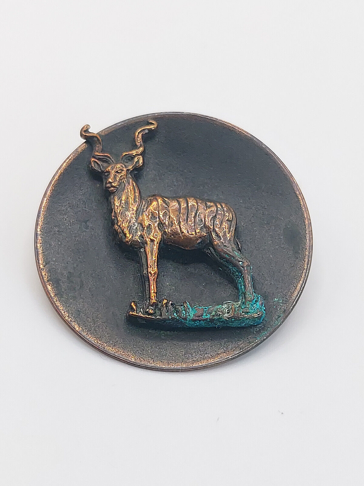 Vintage Copper Stag Brooch - $27.61