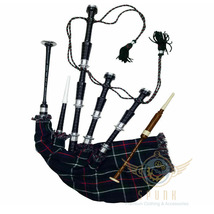 Scottish Highlands Rosewood Bagpipe Mackenzie Bag Silver Mounts-Bag &amp; Tu... - $129.00