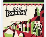 Bar Bagatell Menu Stockholm Sweden Brovik Cover  - £12.46 GBP