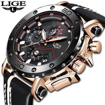 2020LIGE New Fashion Mens Watches Top Brand Luxury Big Dial Military Quartz Watc - £56.12 GBP