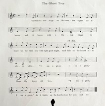 The Ghost Tree Sheet Music 1903 Mary Robinson Art Seasonal Antique DWKK17 - $29.99