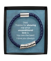 Man Black Bracelet Bracelet for Daddy, Showing Me Unconditional Love, Cute Lovin - £27.96 GBP