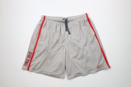 Vintage Nike Mens 2XL Travis Scott Mini Swoosh Ohio State University Mesh Shorts - £42.77 GBP
