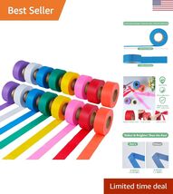 Flagging Tape Assorted Colors 16 Rolls - Non-Adhesive Neon Marking Surve... - $44.90