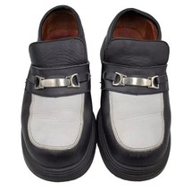 Wicked Road Warrior Disco Shoes Black White Slip on Square Toe Mens Size 9 - £15.55 GBP