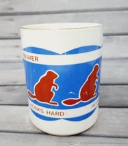 Scouts Canada BEAVER Mug VTG 1980s Beaver Law Creemore China &amp; Glass Blue Brown - £12.42 GBP
