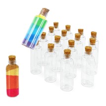 Plastic Sand Art Bottles With Cork Stoppers Arts And Crafts Mini Jars, 2 Oz And  - £28.76 GBP