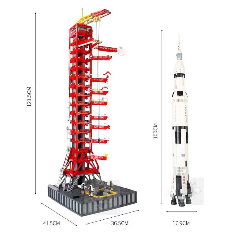 Apollo Saturn V 92176 Building Blocks Space Rocket Idea Series Bricks - £87.59 GBP
