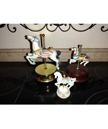 3pc San Francisco Music Box Co. Carousel Horse &amp; Other  Spinning Horse/O... - $49.49