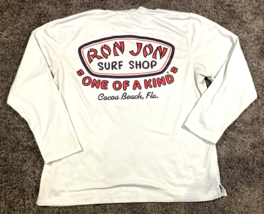 Ron Jon Surf Shop Shirt Mens Large Gray Long Sleeve Mesh Water Cocoa Beach Vtg - £18.48 GBP