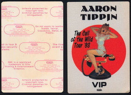 Aaron Tippin OTTO VIP Cloth Pinup Backstage Pass from the 1993 Call of t... - $6.80