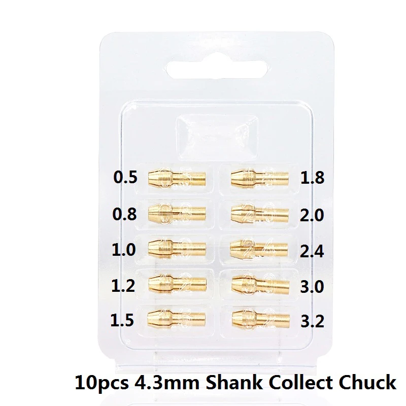 XCAN Mini Drill Collet Chuck 10pcs 0.5-3.2mm Diameter 4.8mm Shank ss Chu... - $164.23