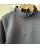 ACore Black Horizontal Rib Quarter Zip Pullover Kangaroo Pocket XL - $334.80 MXN