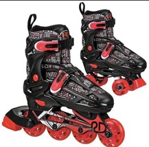 Roller Skates Caspian Kids&#39; Adjustable Inline-Quad Combo Skates - Black ... - £15.25 GBP