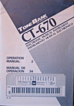 Casio CT-670 &amp; CT-680 Tone Bank Electronic Keyboard Original Owner&#39;s Manual Book - £27.23 GBP