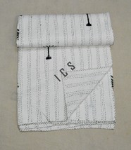 Cotton Kantha Quilt,  Palm Tree Print Bedspread Boho Hippe Blanket Throw - £57.14 GBP+