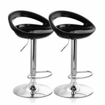 Elama Modern 2 Piece Retro Adjustable Bar Stool in Cherry with Chrome Base - £110.52 GBP